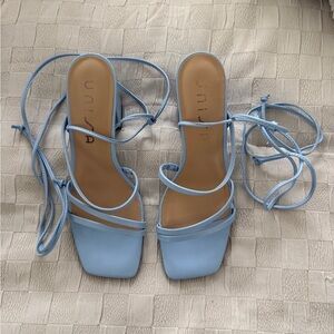 Unisa Light Blue Strappy Heels